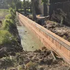 Hardhouten damwand Oudega